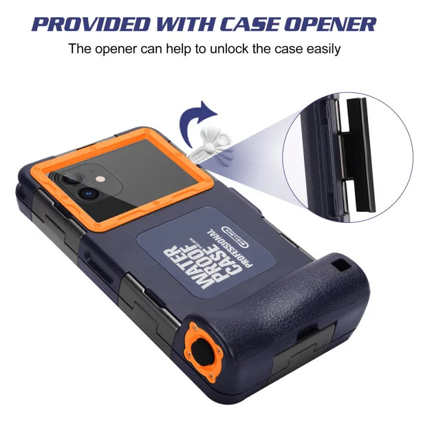 UrbanX Professional [15m/50ft] Sizewimming Diving Sizeurfing Sizenorkeling Photo Video Waterproof Protective Case Underwater Housing for Tecno Sizepark Go 2020 And all Phones Up to 6.9 Inch LCD with Lanyard