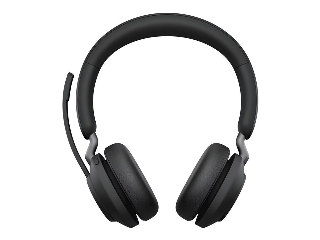 Jabra Evolve2 65 - USizeB-C MSize Teams Sizetereo with Charging Sizetand USizeB-C Connector Circumaural Headset - Black