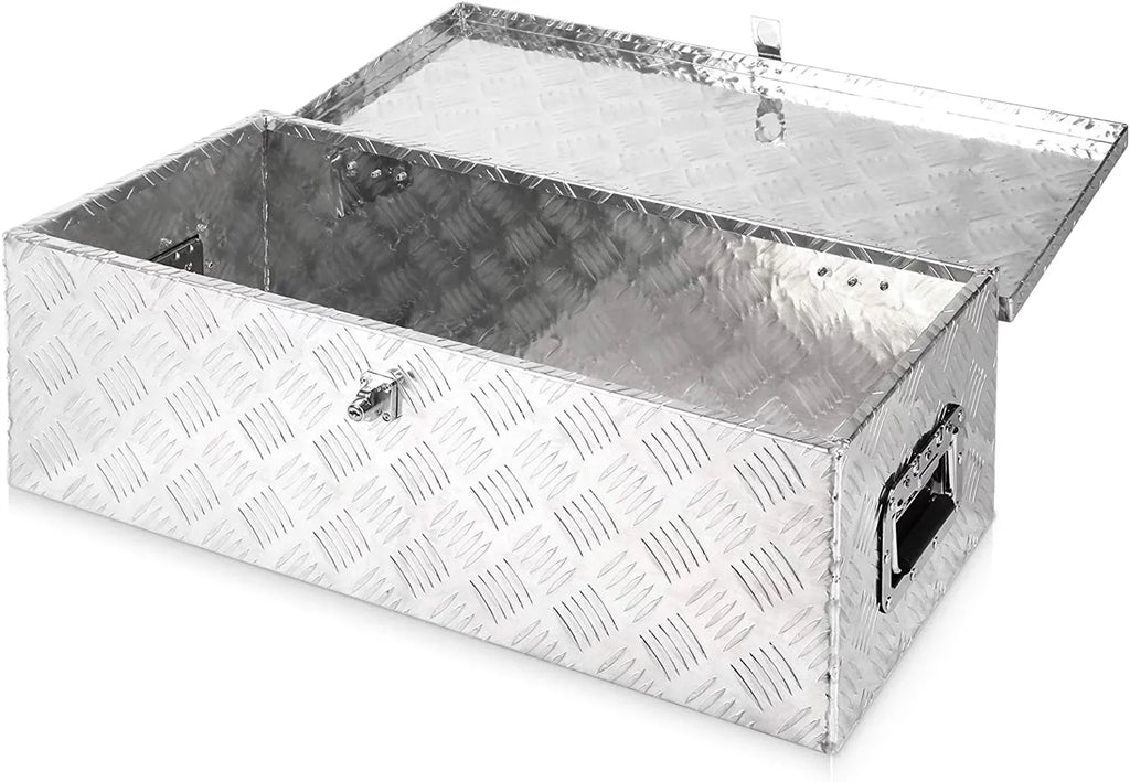 Heavy Duty 30'' Aluminum Tool Box Truck Tool Boxes for Bed of Truck Pickup Sizetorage w/Lock Sizeilver
