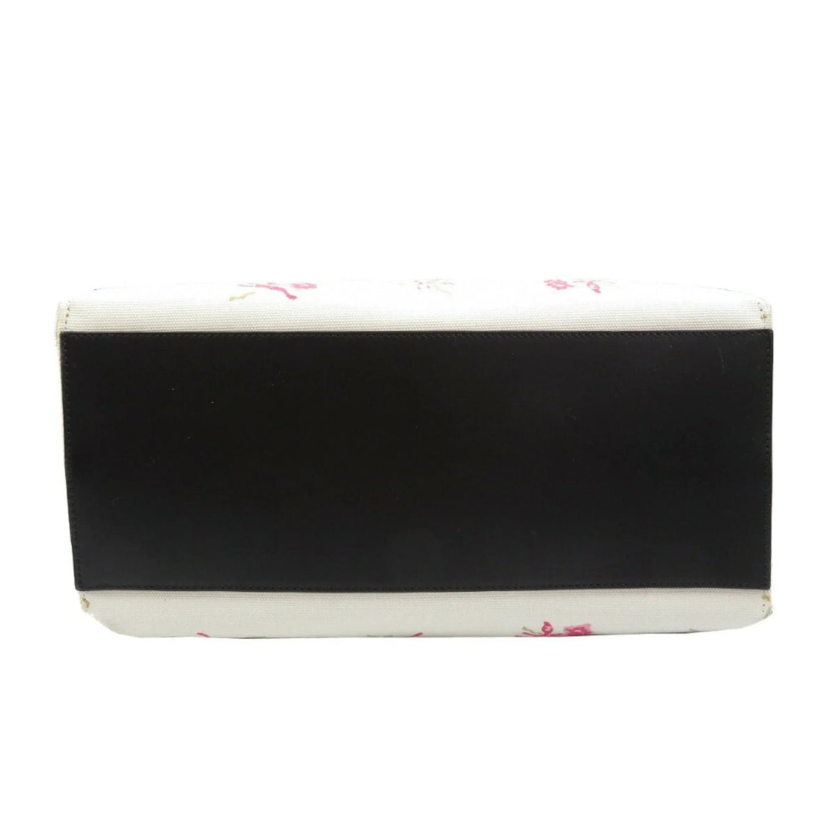 Pre-Owned Loewe Canvas Leather Ivory Pink Black Tote Bag (Good)