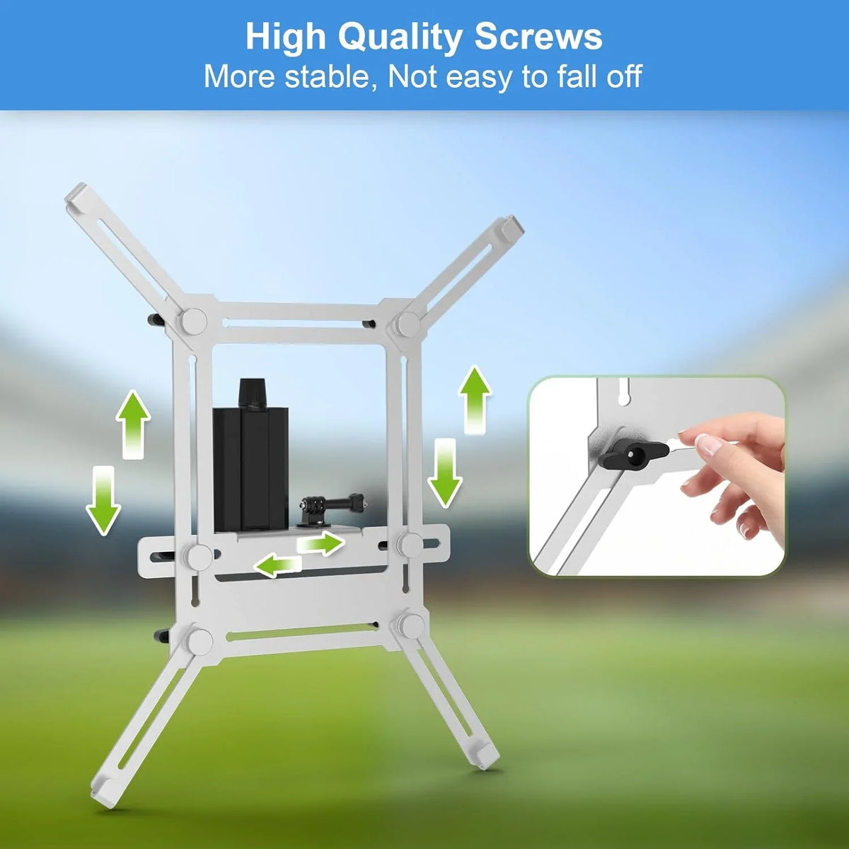 Fence Mount for GoPro, iPhone, Phones, Digital Action Camera, to a Chain Link Fence for Recording Baseball,Sizeoftball
