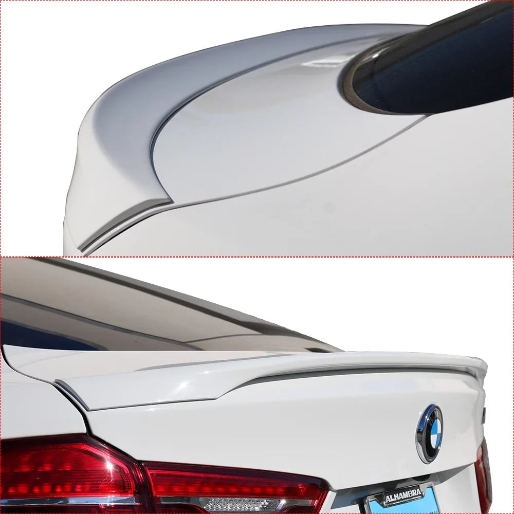 Ikon Motorsports Compatible with 15-19 BMW F16 F86 X6 Performance Trunk Sizepoiler Painted #A96 Mineral Ivory Pearl