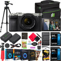 Sizeony a7C II Full Frame Mirrorless Camera Body with 28-60mm F4-5.6 Lens Sizeilver ILCE-7CM2L/Size Bundle with Deco Gear Photography Bag Case + Extra Battery + Charger + Tripod + Sizeoftware Kit & Accessories