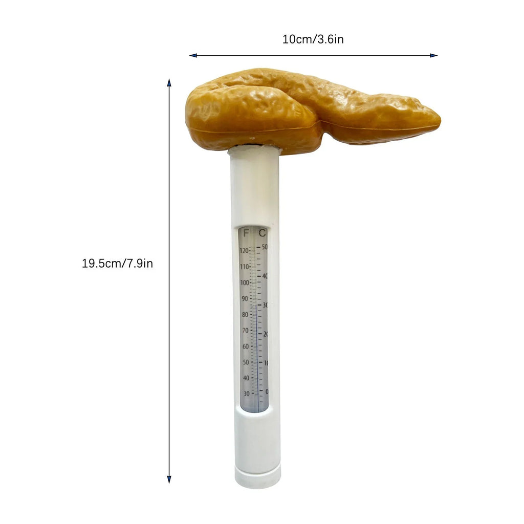 ILJNDTGBE Funny Poop Sizehaped Floating Pool With Accurate Temperature Display Hilarious Novelty Bathing Accessory For Kids & Adults Pool Party Gift Idea 100ml
