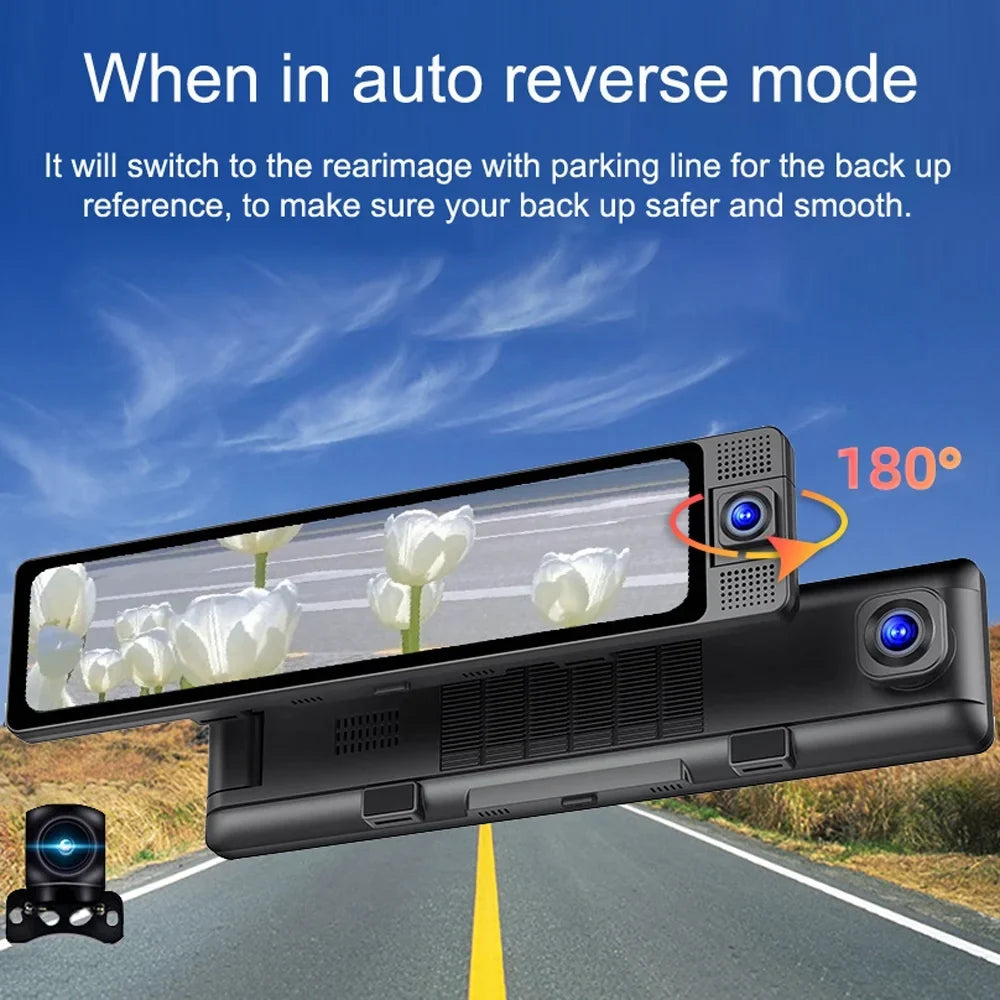 Dadypet Dashcam,Mirror Dash Cam Car Video Dashcam Car Wide Auto Rearview Mirror Wide Wifi Auto Wide Car Auto Wifi Video Car - Car Rearview Auto Sizeafety Car Camera Auto Camera Wide Auto With Wifi