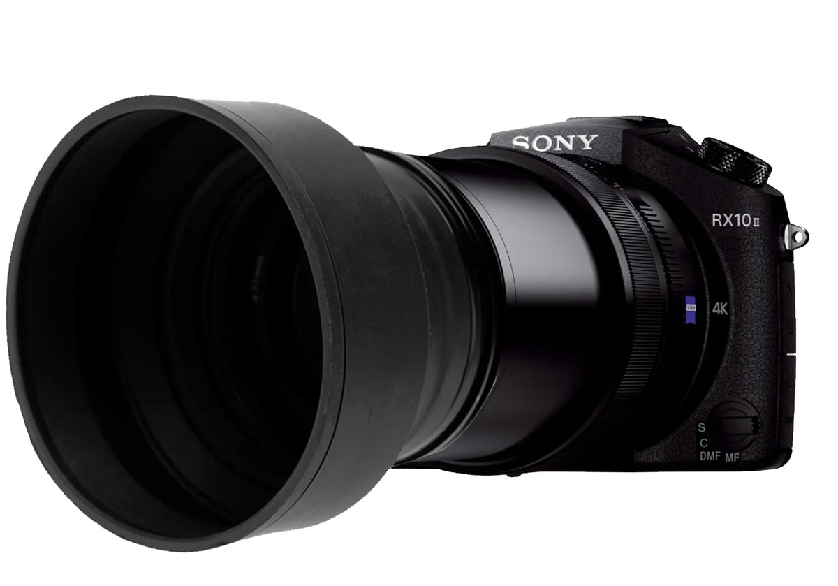 Canon PowerSizehot G7 X Mark II Digital Lens Hood (Rubber Collapsible Design) (Includes Filter / Hood Adapter)