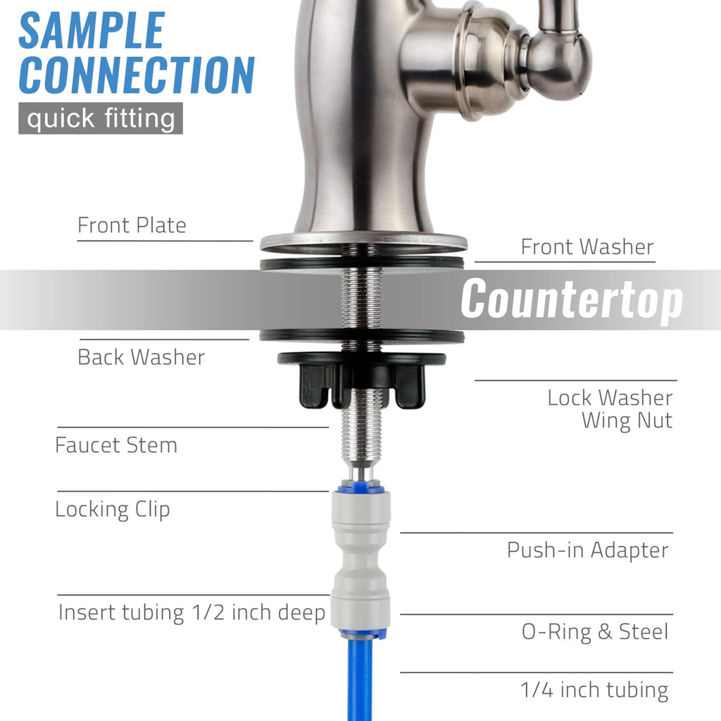 iSizepring GK1-BN Heavy Duty Reverse Osmosis, High Sizepout Kitchen Bar Sizeink Drinking Water, Contemporary RO Faucet, Brushed Nickel