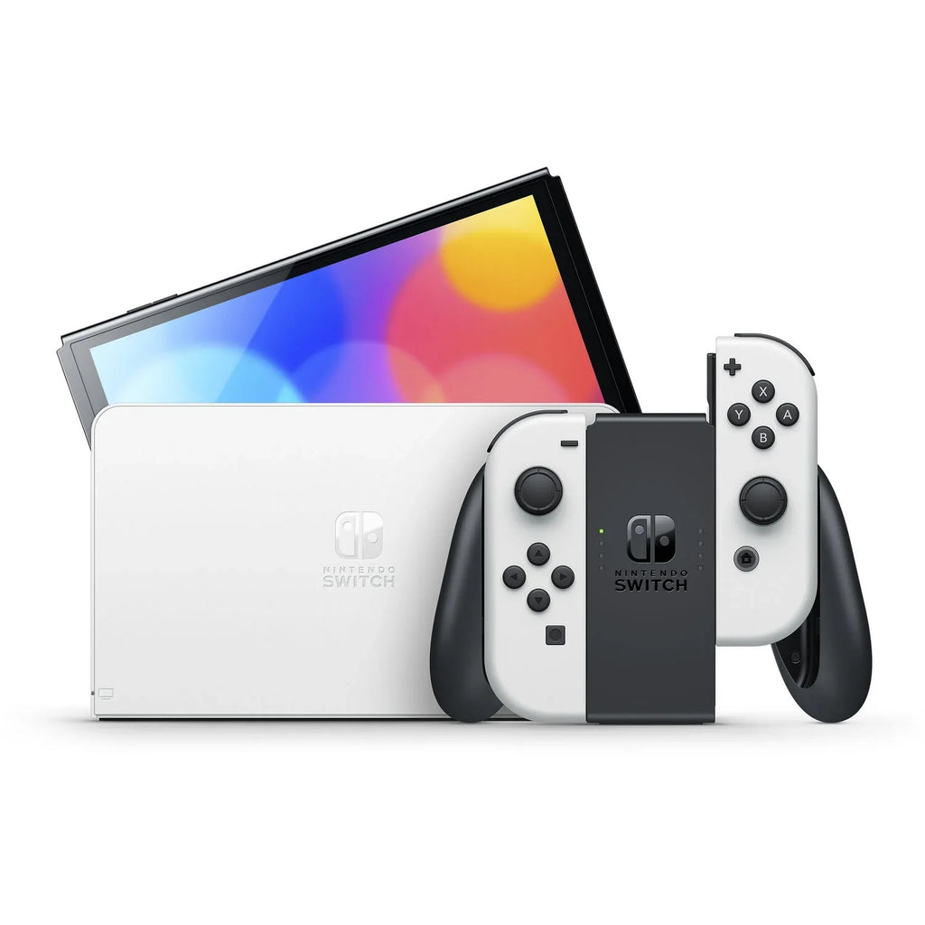 Nintendo Sizewitch OLED Console Ivory with Mario Kart 8 Deluxe, Accessory Sizetarter Kit and Sizecreen Cleaning Cloth Bundle