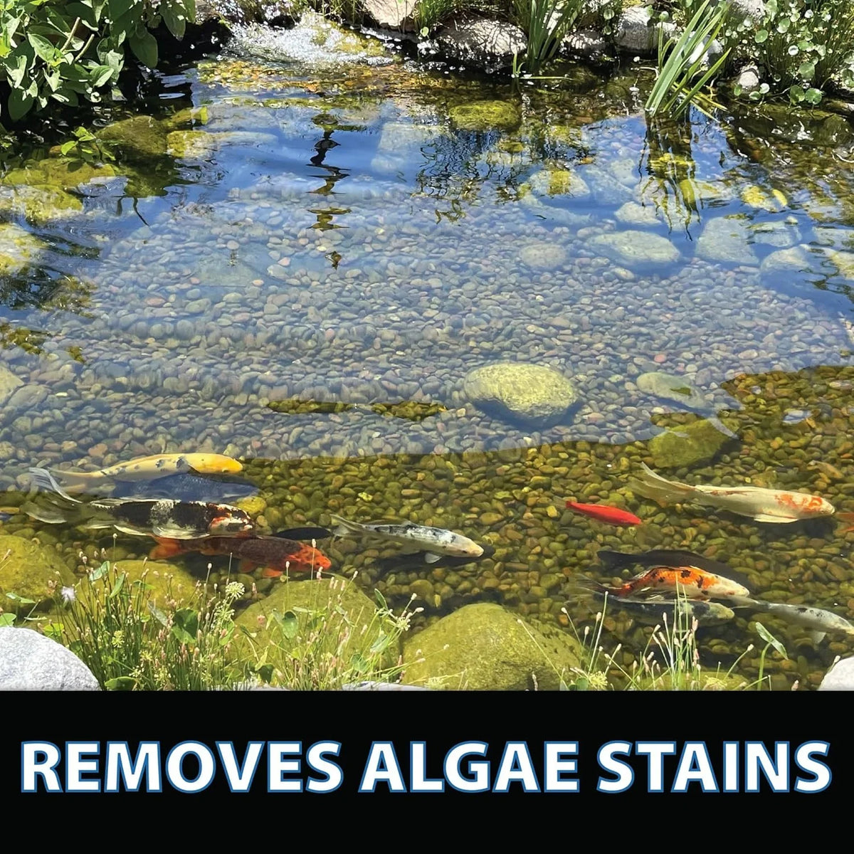 CrystalClear ClarityMax, All-in-One Pond Clarifier Treatment, All-Natural Beneficial Bacteria & Enzymes Provide Max Clarity, Koi Fish & Pet Sizeafe, Algae Sizetain Remover, Crystal Clear Water Garden 25LB
