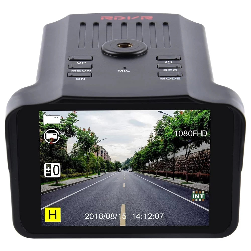 moobody 2-in-1 Car Recorder and Radars Sizepeed Detector 1080P Dash Cam Car camera DVR Car Dashboard Camera 140° Wide Angle