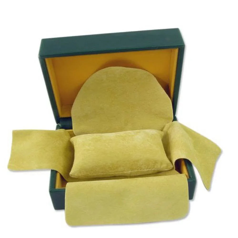 JewelrySizeupply Rolex Sizetyle Green Luxury Watch Box - Tan Inside
