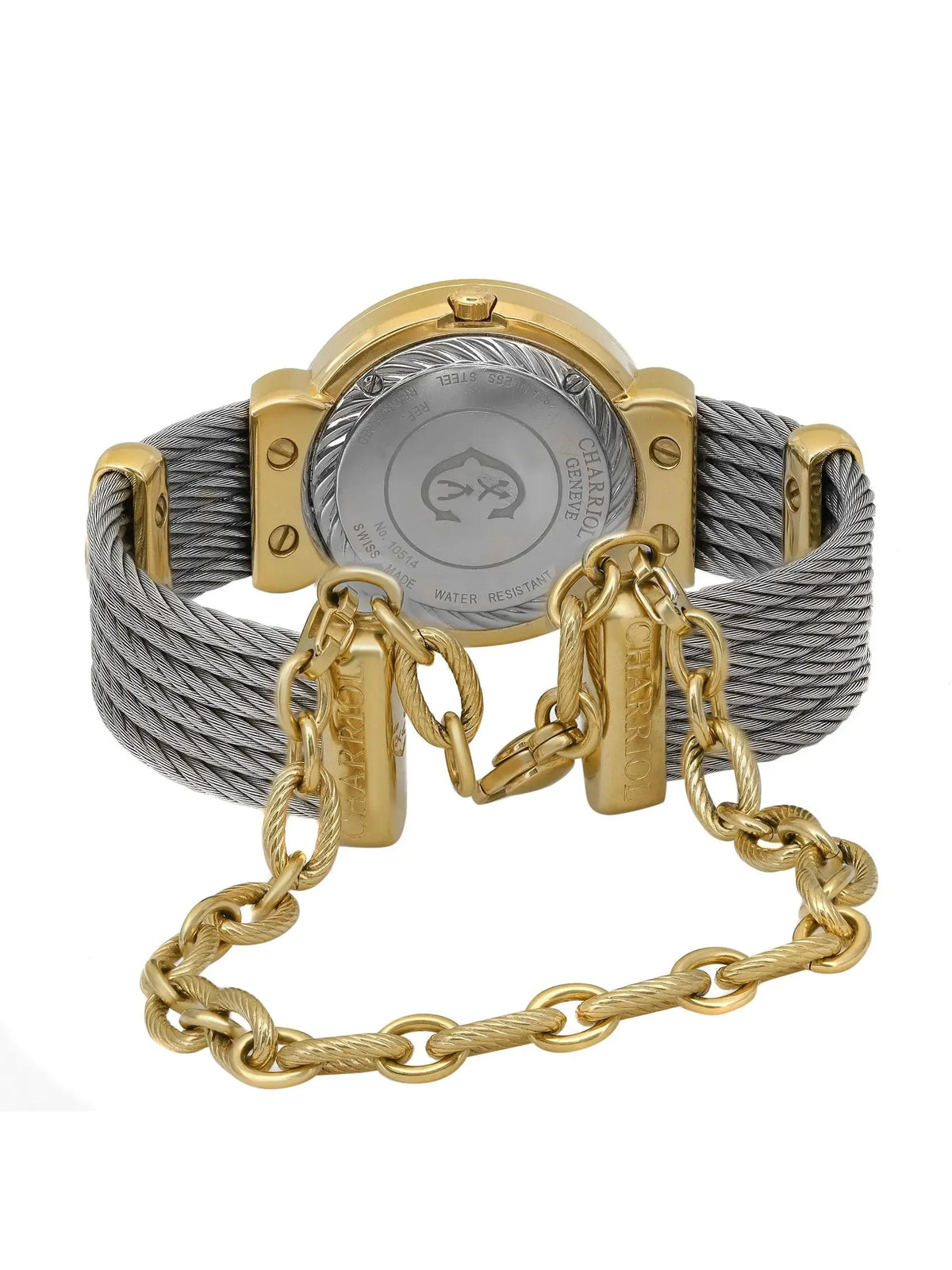 New Charriol Sizet Tropez MOP Diamonds Sizeteel Quartz Ladies Watch SizeT30YD.560.009
