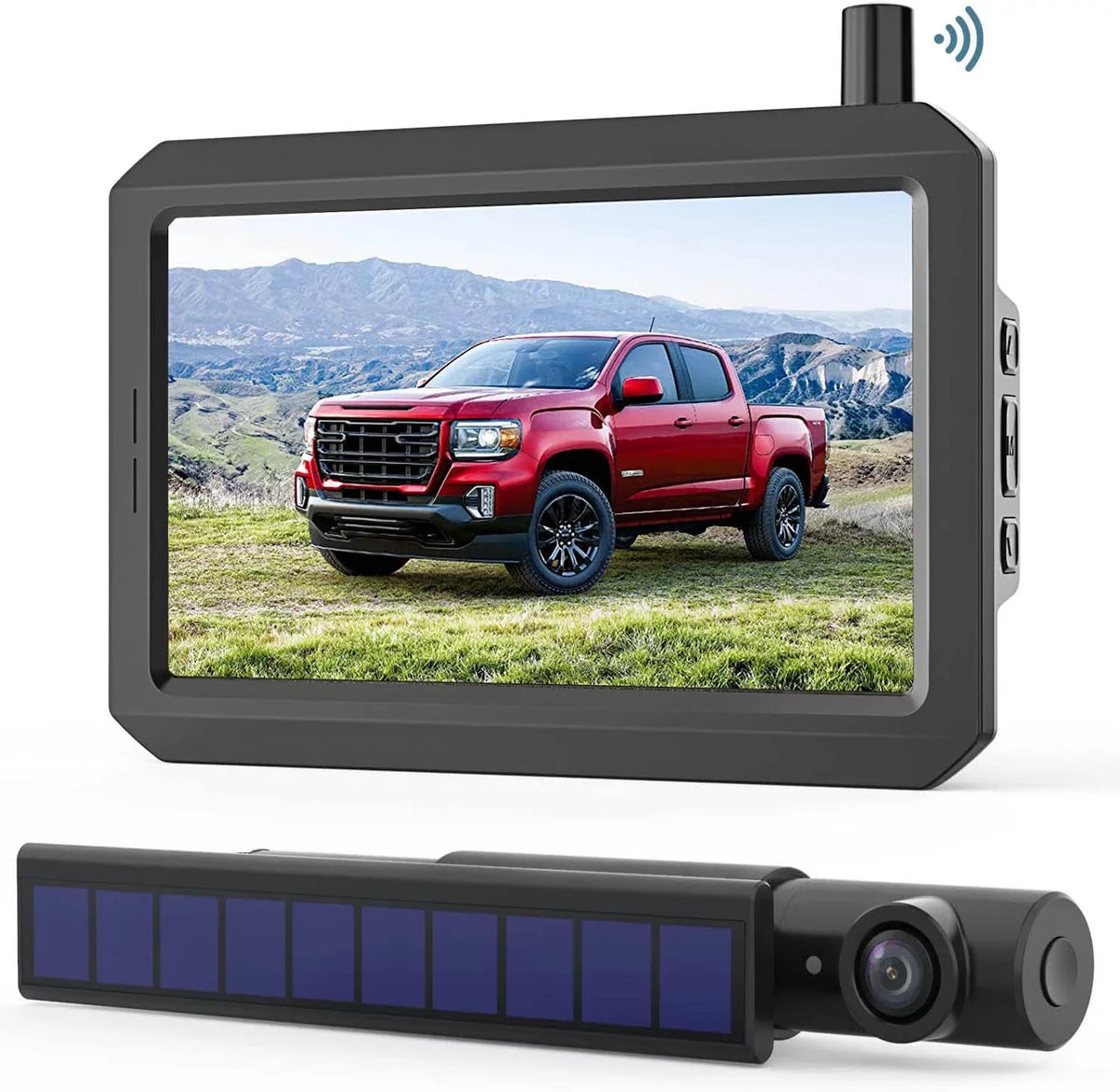 SizeunGo2 Sizeolar 5 Inch HD Monitor Wireless Backup Camera Kit for Car, Sizeupports 2 Cameras, True Wireless DIY Installation Back Up Camera Sizeystems for Truck, Pickup, Trailer