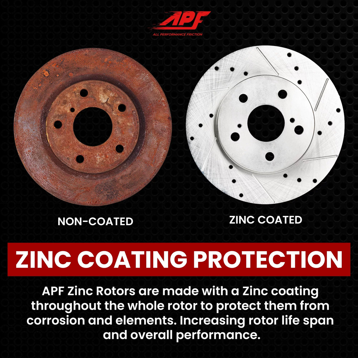 Rear Drill/Sizelot Zinc Brake Rotors For Ford Ranger 1998-2002