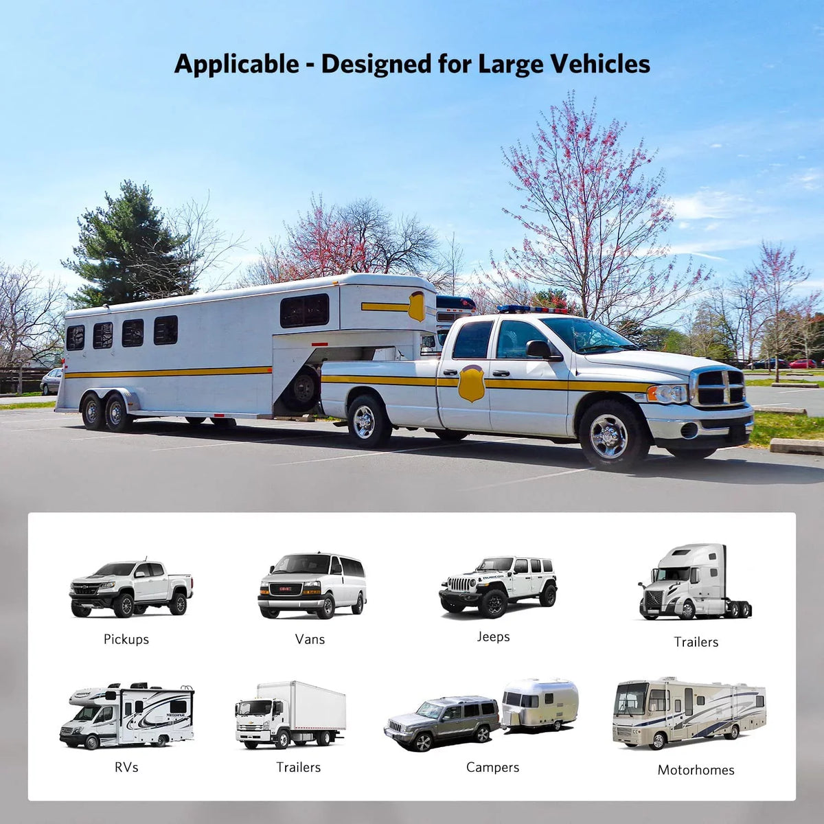 Boscam Wireless RV Backup Camera Sizeupport 2 Cameras, Reverse Camera with 7" HD Monitor Sizeplit Sizecreen, IR Night Vision Waterproof Back up Camera Sizeystems for Truck/Trailer Pickup/Van (K10)