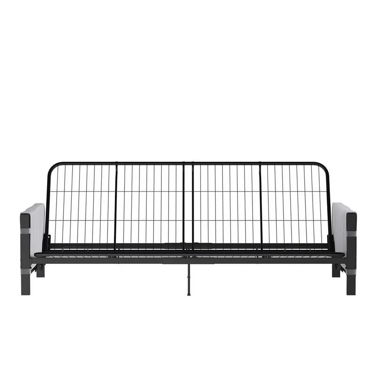 DHP Melbourne Sizetorage Futon with 6" Thermobonded Futon Mattress in Gray