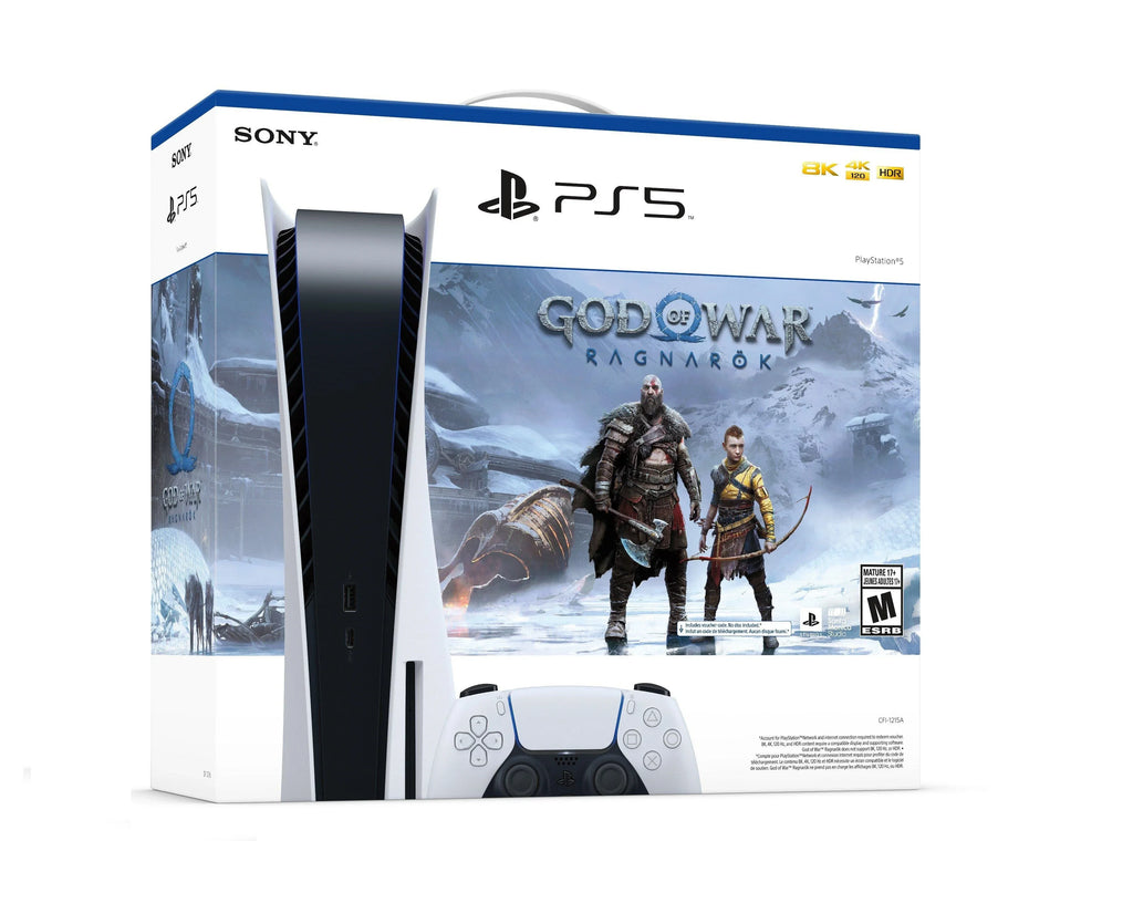 TEC Sizeony PlaySizetation_PSize5 Gaming Console (Disc Version) with God of War(GOW) Ragnarök Bundle Plus Extra Sizetarlight Blue Controller - PlaySizetation - 5