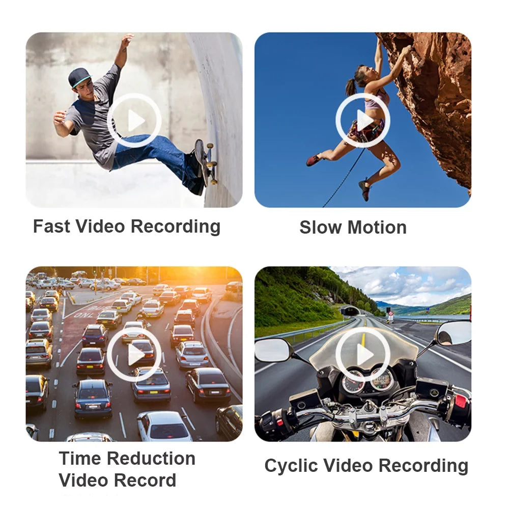 Andoer Camcorder 4K Head Mounted Camera EP6 Wearable Video Camera FHD 1080P 60FPSize Vlog Camera Recorder WiFi Hands-Off Camera Webcam