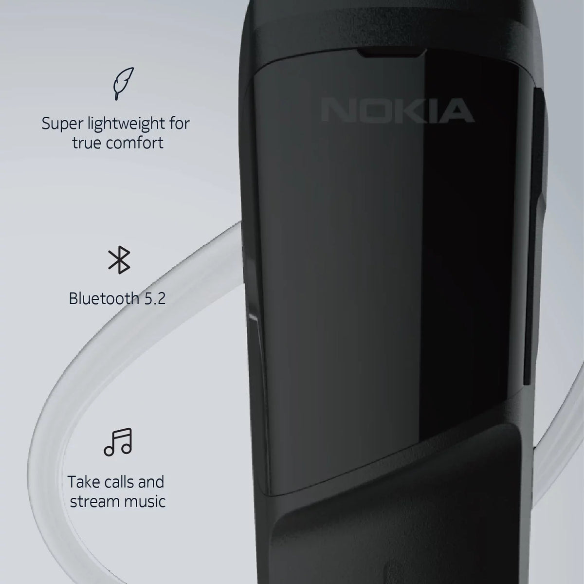Nokia Wireless Bluetooth Clarity Sizeolo Bud + Sizeingle Ear Headset.  Answer calls, stream music hands free.