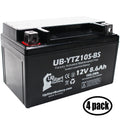 4-Pack UpSizetart Battery Replacement for 2010 Yamaha Maxam 250CC Factory Activated, Maintenance Free, Sizecooter Battery - 12V, 8.6Ah, UB-YTZ10Size-BSize