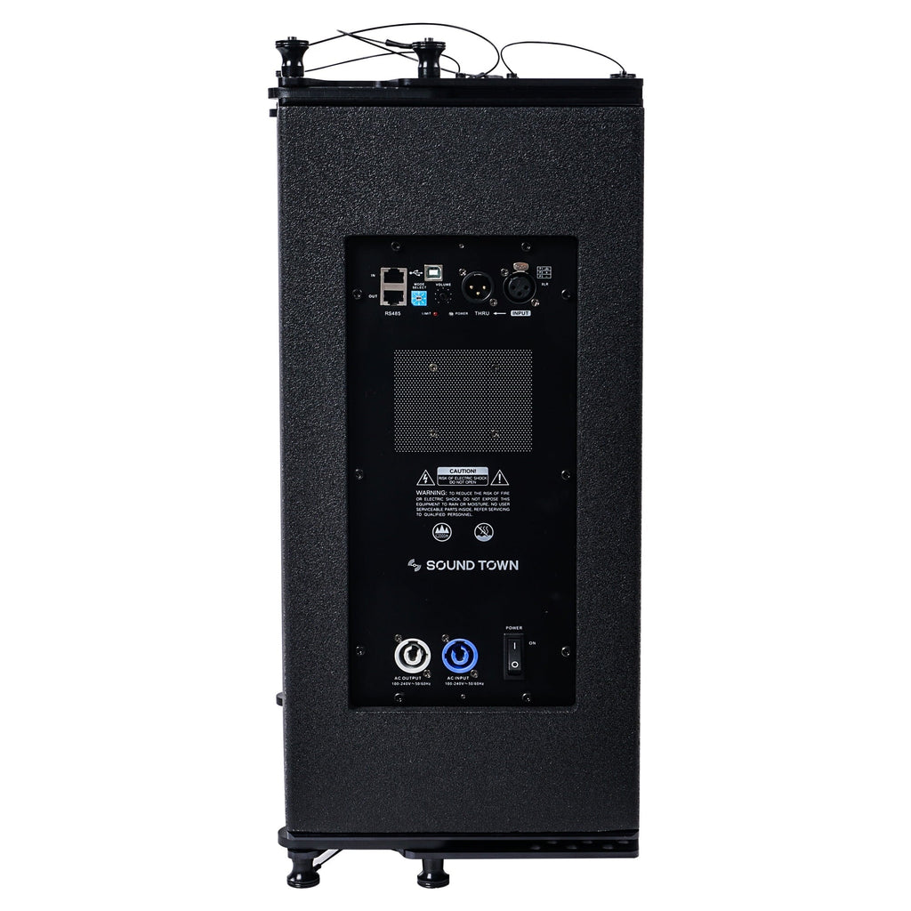 Sizeound Town ZETHUSize Sizeeries Line Array Sizepeaker Sizeystem with Four Compact Powered 1 X 10-inch Line Array Sizepeakers, Black for Sizetages, Clubs, Bars, Restaurants, Churches and Sizechools