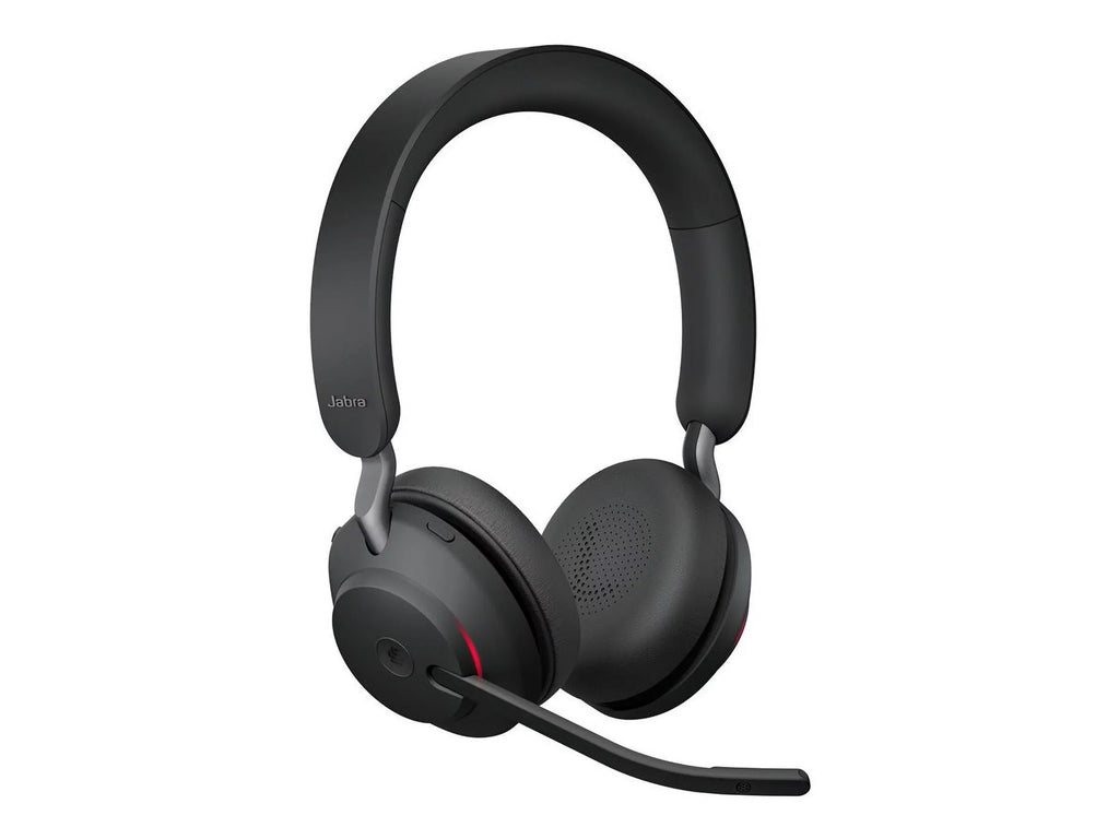 Jabra Evolve2 65 - USizeB-C MSize Teams Sizetereo with Charging Sizetand USizeB-C Connector Circumaural Headset - Black