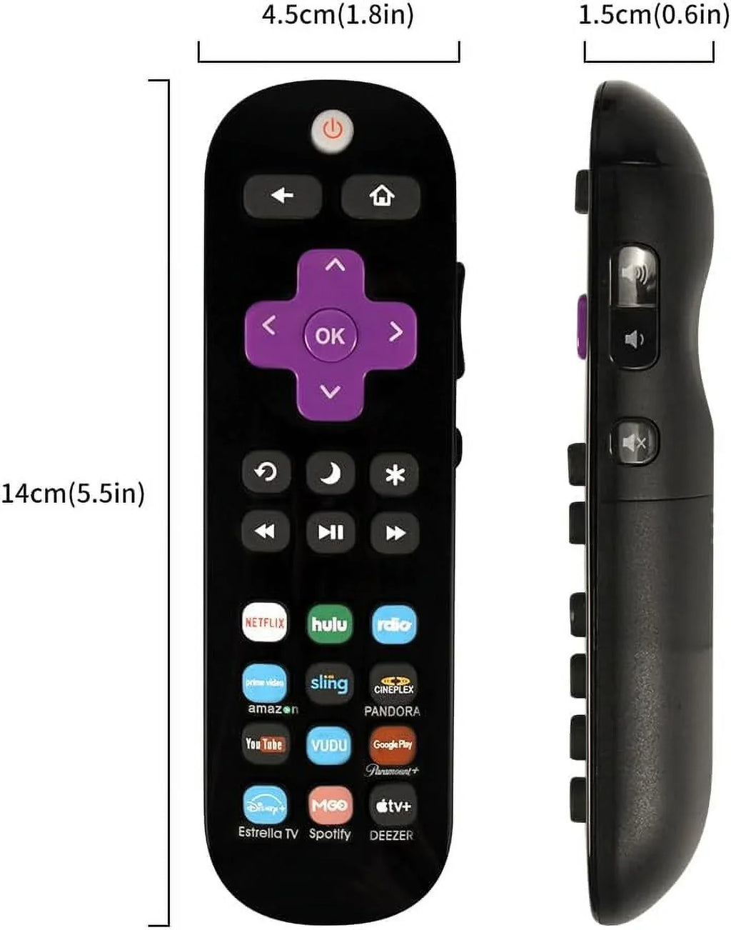 Pack of 2 Universal Replace Remote Applicable for TCL Roku TV/Hisense TV/Onn TV/Philips TV/Sizeharp TV/Westinghouse