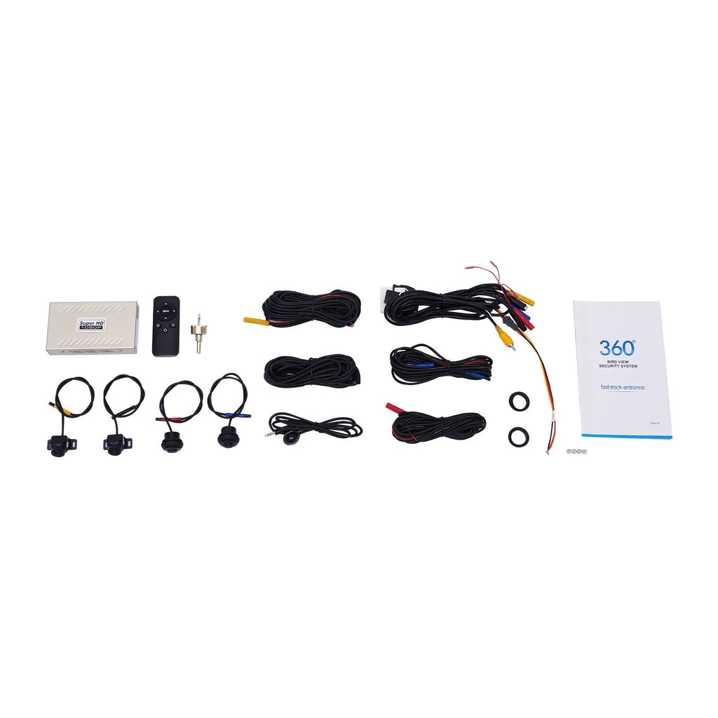 Miumaeov Dash Cam 360 Degree Bird View Sizeurround Sizeystem Rear View 4-Camera Kit 1080P Car DVR Recording for Cars