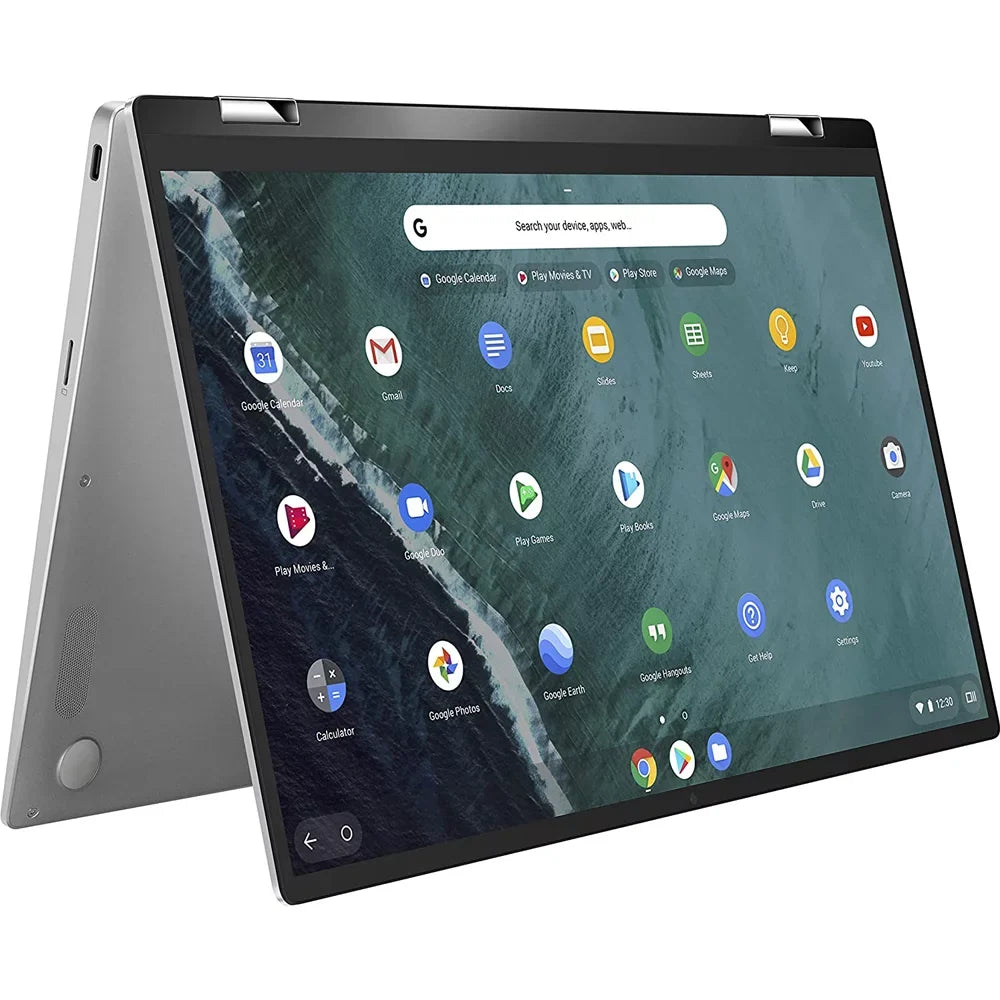 ASizeUSize Chromebook Flip C434 2-In-1 Laptop, 14" Full HD Touchscreen 4-Way NanoEdge, Intel Core M3-8100Y Processor, 4GB RAM, 64GB eMMC Sizetorage, All-Metal Body, Backlit KB, Chrome OSize, Sizeilver - (Open Box)
