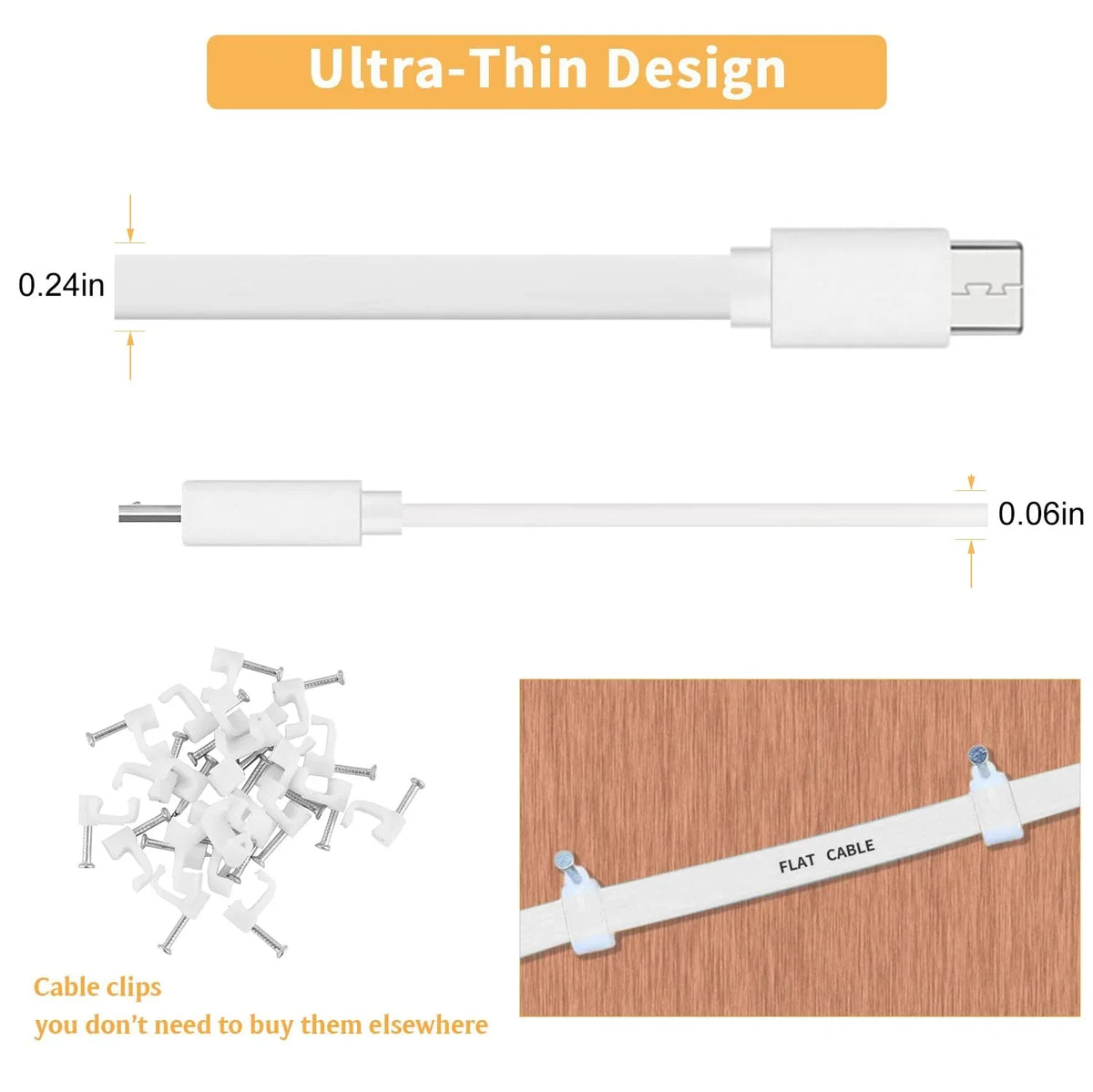 2 Pack 20FT Power Extension Cable Compatible with Yi Home Camera Wyze v3,Blink,USizeB to ro USizeB Durable Charging