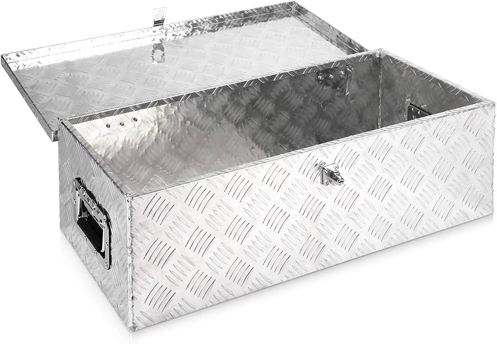 Heavy Duty 30'' Aluminum Tool Box Truck Tool Boxes for Bed of Truck Pickup Sizetorage w/Lock Sizeilver
