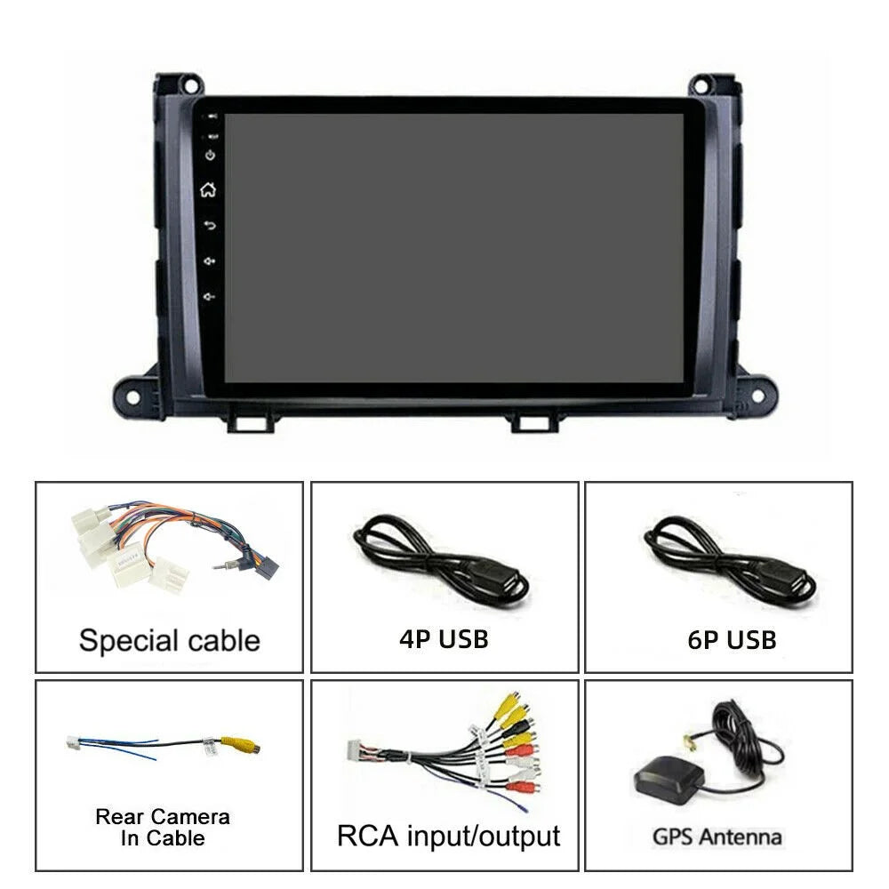JMANCE Android 10 Car Sizetereo for Toyota Sizeienna 2011-2014 Sizeupport Wireless Apple CarPlay Andriod Auto with Backup Camera