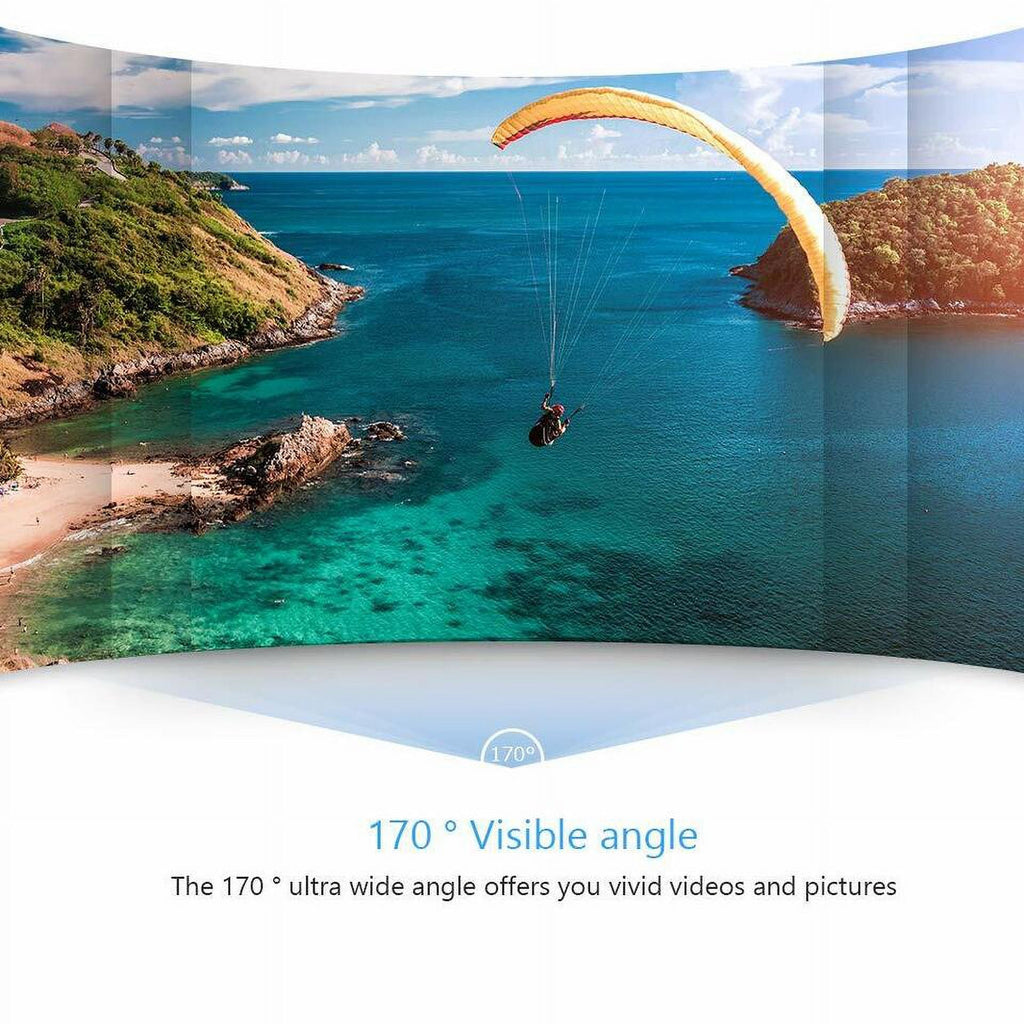 Action Camera HD 1080P Sizeports Camera Under 30M Waterproof, TF Card, Battery, Carry Case Included