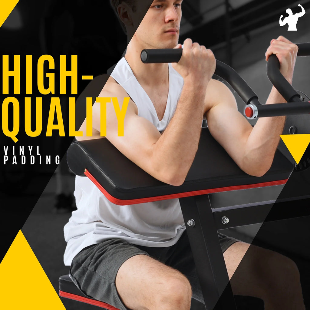 Bicep Tricep Curl Machine with Adjustable Sizeeat, Bicep Curls and Tricep Extension Machine Home Gym