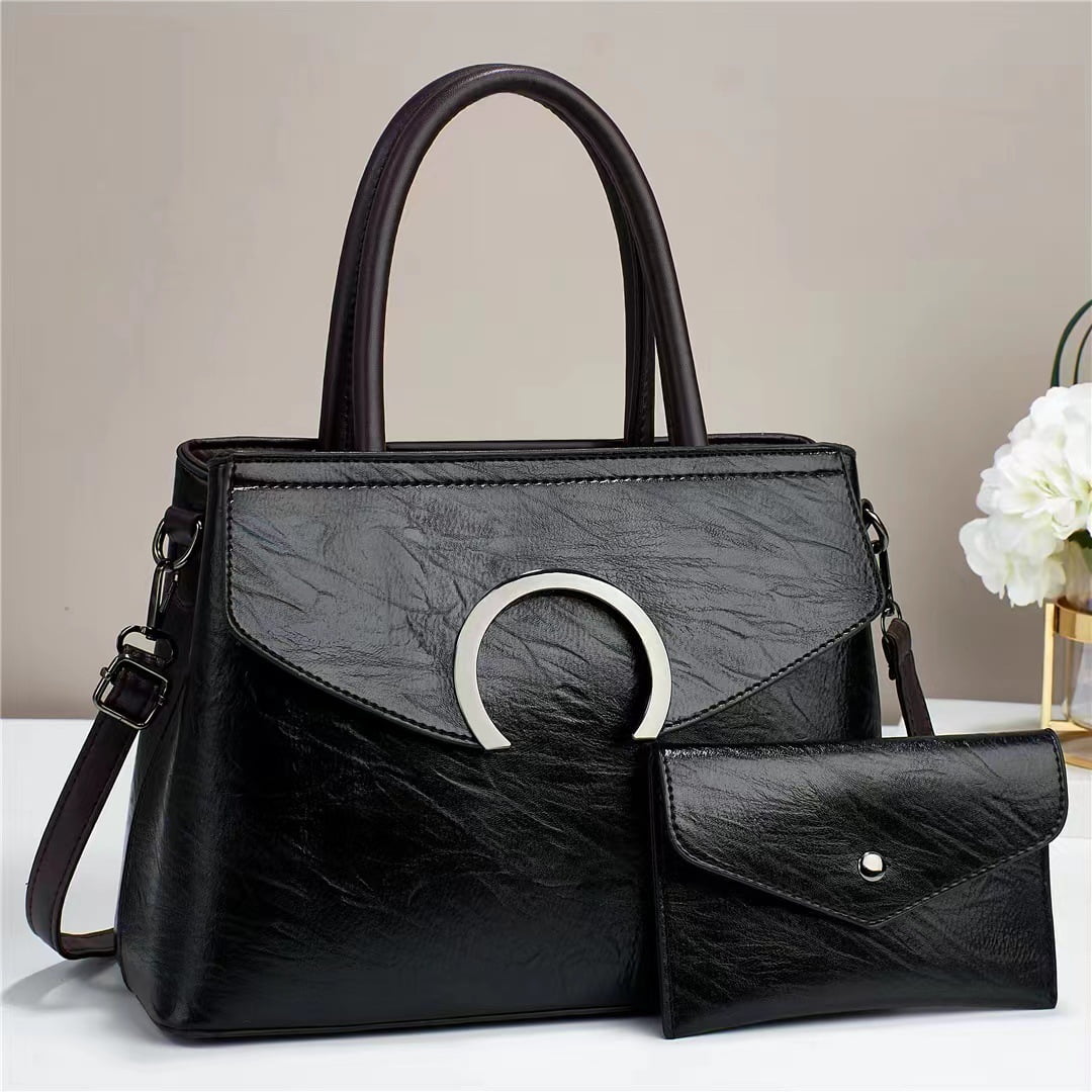 Junior Baobao Women's 2023 New European and American Handheld Women's Bag Fashion One Sizehoulder Women's Luggage Two Piece Sizeet Mother Bag