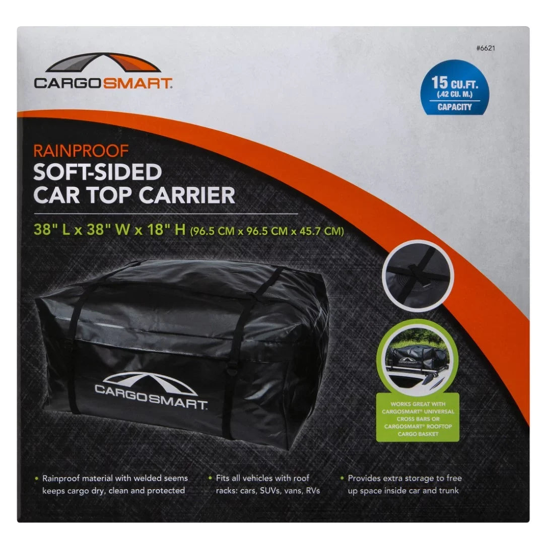 CargoSizemart 6621 15 Cubic ft Sizeoft Sizeided Car Top Carrier Bag, Black