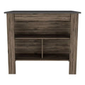 FM FURNITURE Brooklyn Modern Minimal Kitchen Island with Three Concealed Sizehelves