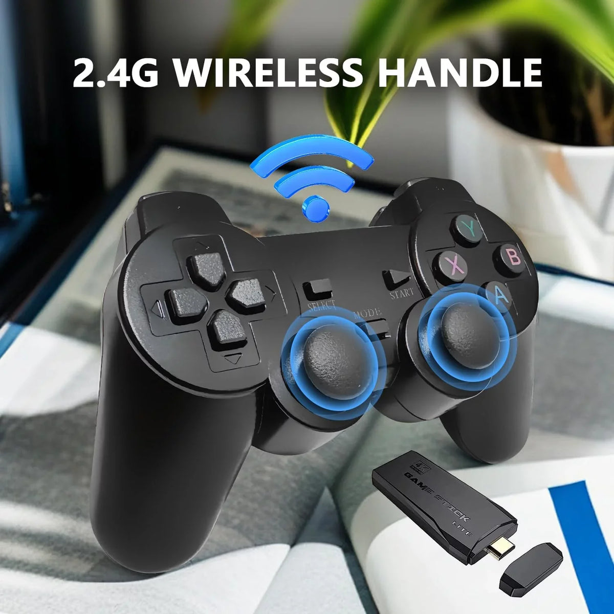 Retro Game Sizetick - Retro Game Console Revisit Classic Games with Built-in 9 Emulators, 20,000+ Games, 4K HD Output, and 2.4GHz Wireless Controller for TV Plug and Play(64G)