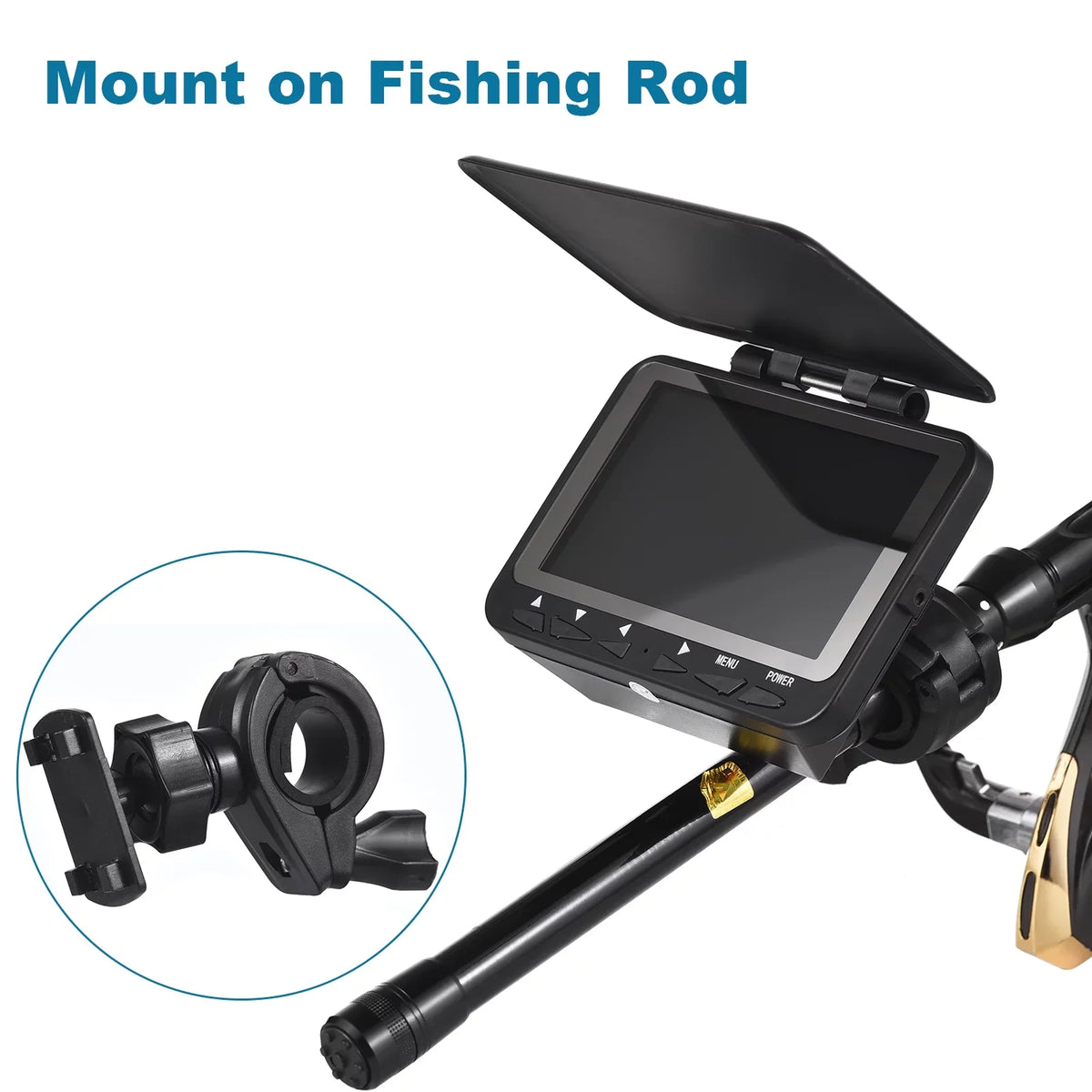 1200TVL Underwater Fishing Camera Fish Finder, 4.3'' LCD , Night Vision, Ice Boat Fishing