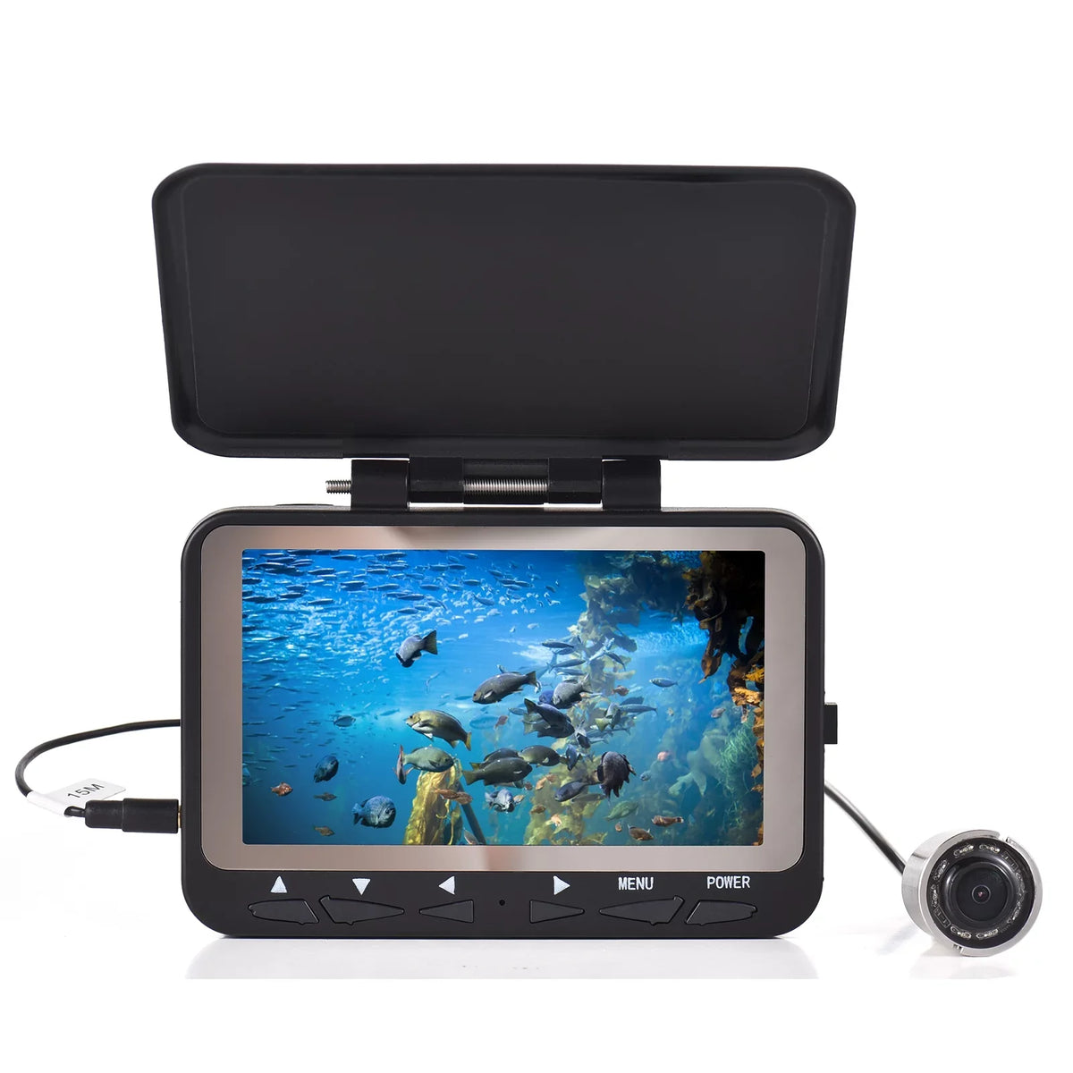 1200TVL Underwater Fishing Camera Fish Finder, 4.3'' LCD , Night Vision, Ice Boat Fishing