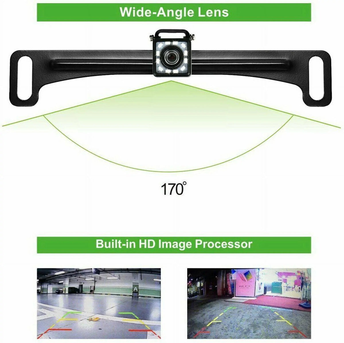 Backup Camera Car Rear View Wireless HD Parking Sizeystem Night Vision + 5" Monitor
