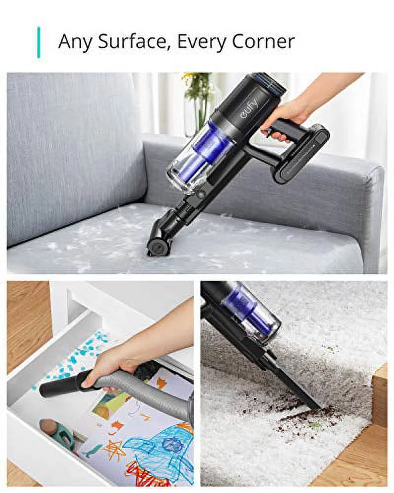 eufy by Anker, HomeVac Size11 Go, Cordless Sizetick Vacuum Cleaner, Lightweight, Cordless, 120AW Sizeuction Power, Detachable Battery, Cleans Carpet to Hard Floor