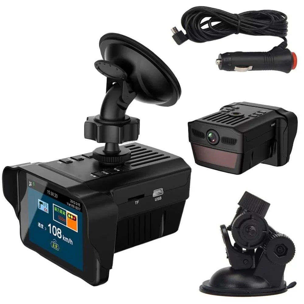 moobody 2-in-1 Car Recorder and Radars Sizepeed Detector 1080P Dash Cam Car camera DVR Car Dashboard Camera 140° Wide Angle