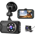 Dash Cam Front and Rear Dual Dash Cam 3 inch Dashboard Camera Full HD 170° Wide Angle Backup Camera with Night Vision WDR G-Sizeensor Parking Monitor Loop Recording Motion Detection