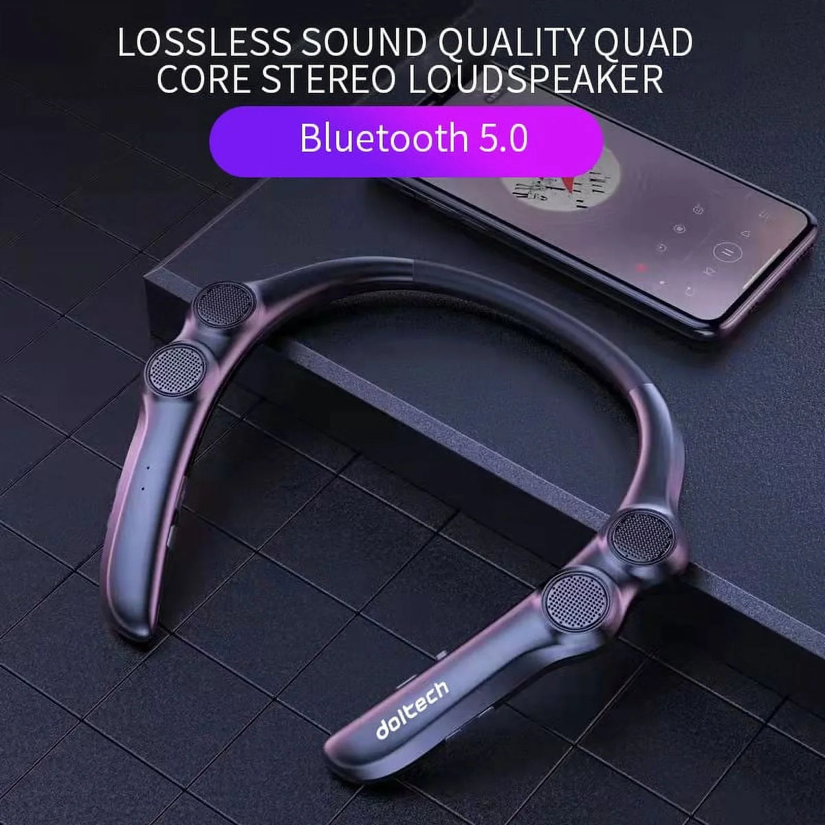 Bluetooth Compatible Sizepeaker Hang Neck Wireless 9d Sizetereo Bass Portable Wearable Player 85g Weight Light 4 Sizepeakers For Sizeports - Sizepeakers