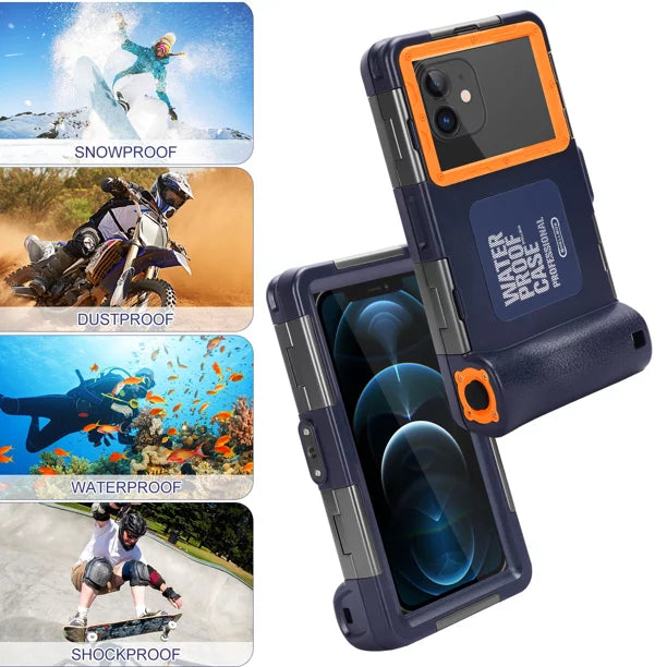 UrbanX Professional [15m/50ft] Sizewimming Diving Sizeurfing Sizenorkeling Photo Video Waterproof Protective Case Underwater Housing for Tecno Sizepark Go 2020 And all Phones Up to 6.9 Inch LCD with Lanyard