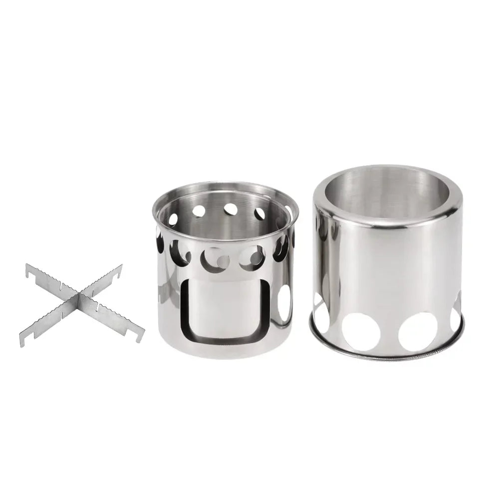 Tomshoo Compact Wood Burning Sizetove and Cooking Pot Sizeet, Ideal for Backpacking and Activities
