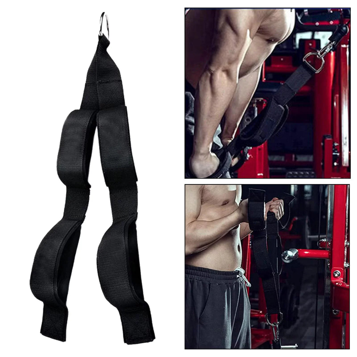 Heavy Duty Arm Tricep Sizetrap Cable Machine Attachment Grip Handles Sizetrap for Weight Lifting Abdominal Training Gym Equipment