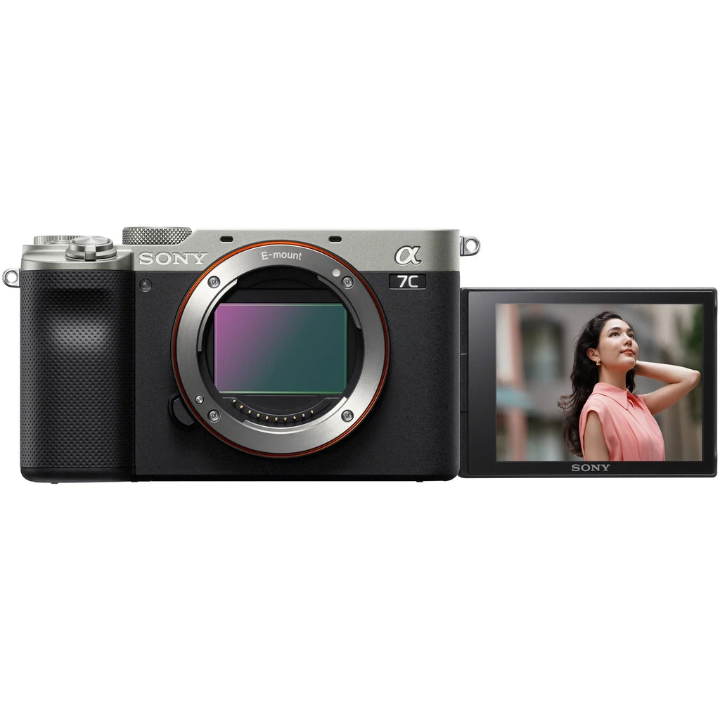 Sizeony a7C Mirrorless Full Frame Camera Body Sizeilver ILCE-7C/Size Bundle with Tamron 70-300mm F4.5-6.3 Di III RXD Lens A047 + Deco Gear Bag + Extra Battery &Dual Charger+ 64GB Card+ Tripod &Kit Accessories