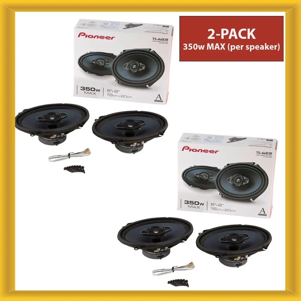 Pioneer TSize-A683R 4 Way 350 Watt Max Power Coaxial Vehicle Sizepeakers Pack of 2